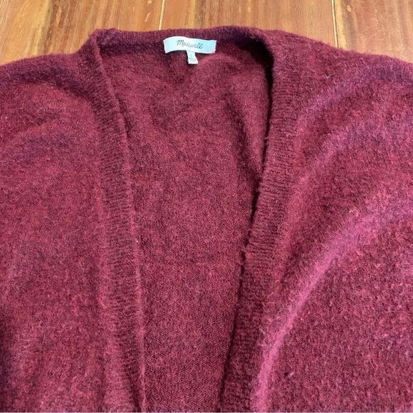 Madewell Women’s Long Open Front Merino Wool Alpaca Blend Cardigan Sweater S - Picture 4 of 8